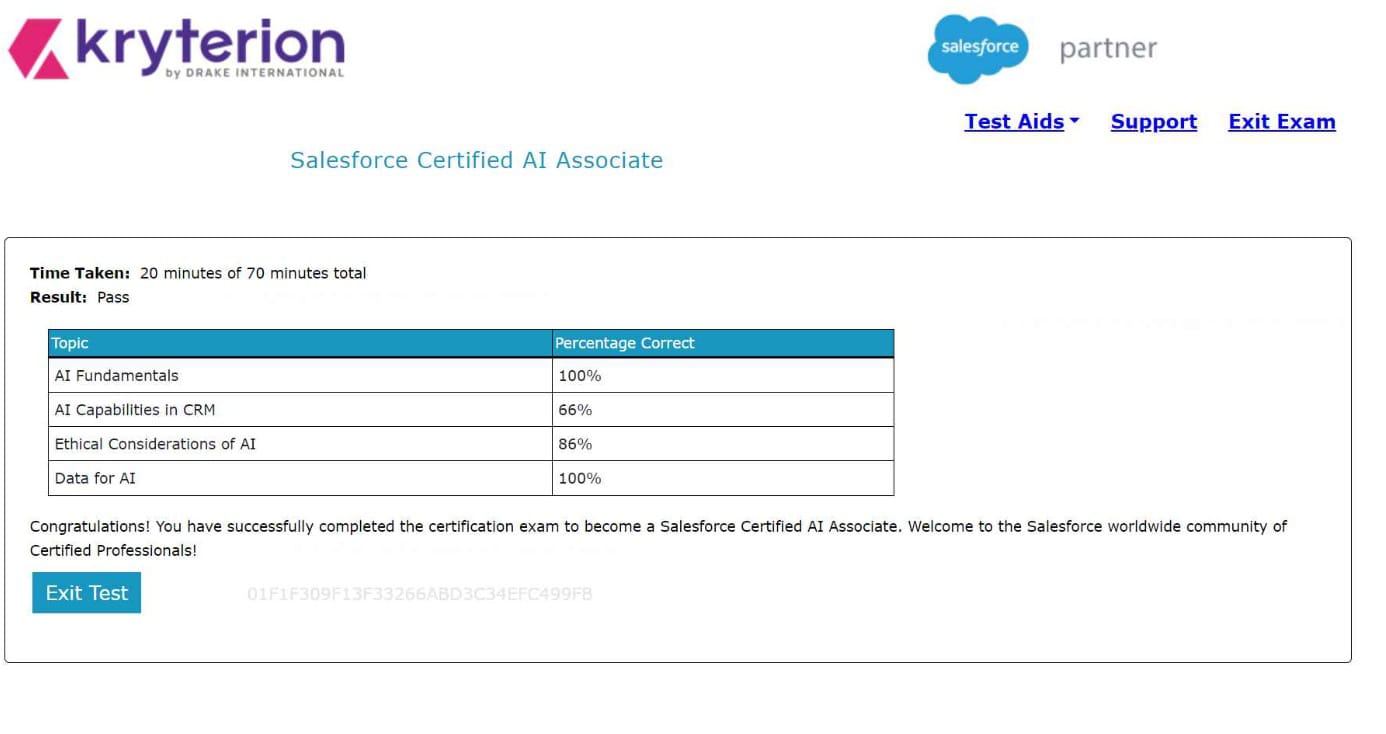 Salesforce Certified AI Associate